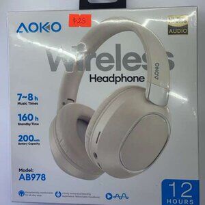 Wireless Bluetooth Headphones – Deep Bass – 20H Battery – NEW BEIGE